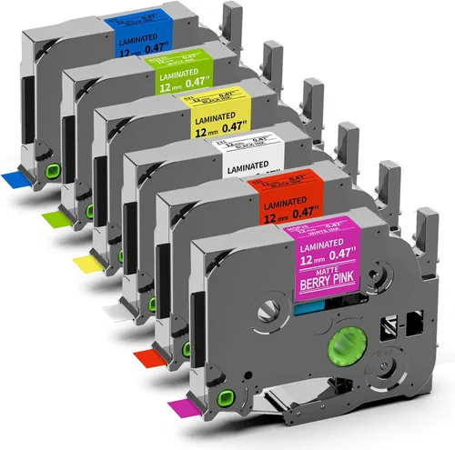 Miniatura 9 de PT-D220 D210 D200 H100 Cinta de etiquetas TZe-231 TZe231 compatible con Brother Label Maker Tape P Touch 0.472 in 0.47 pulgadas laminado blanco TZe