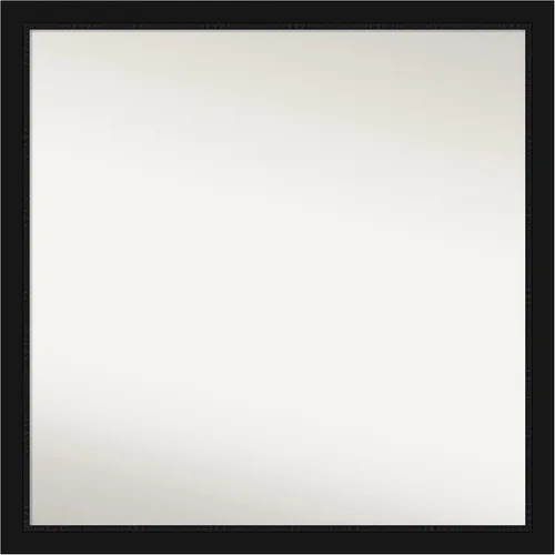 Miniatura 312 de Amanti Art Espejo de baño negro para sobre fregadero, 22 x 22 pulgadas, espejo de tocador cuadrado estrecho negro Avon, marco de madera casual