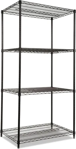 Miniatura 18 de Alera ALE Industrial - Kit de inicio de estantería de alambre resistente, 4 estantes, 48 pulgadas de ancho x 18 pulgadas de profundidad x 72 plateado