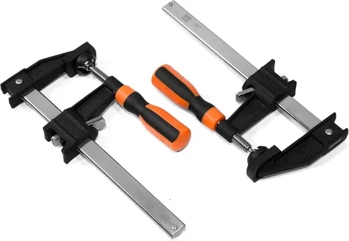 Miniatura 2 de WEN 10206F2 Abrazaderas de barra de acero de ajuste rápido de 6 pulgadas con garganta de 2.5 pulgadas y mango de microajuste, paquete de dos