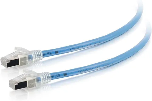 Miniatura 26 de C2G 00740 Cable Cat6a - Cable de conexión de red Ethernet blindado sin enganches, aguamarina (1 pie, 1.0 ft)