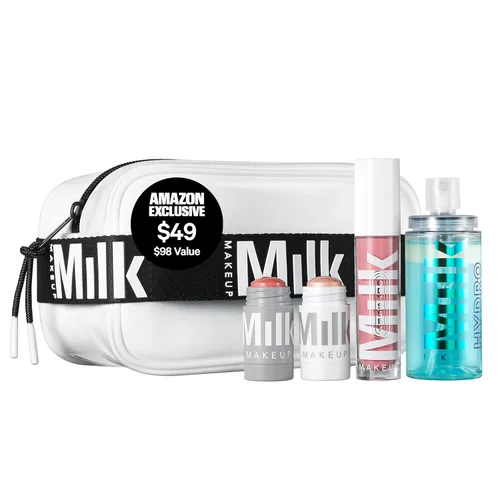Milk Makeup Hydro Grip Set + Refresh Spray with Hyaluronic Acid – Sets Makeup + Hydrates Skin for Up to 12 Hours – Long-Lasting, Alcohol-Free Facial