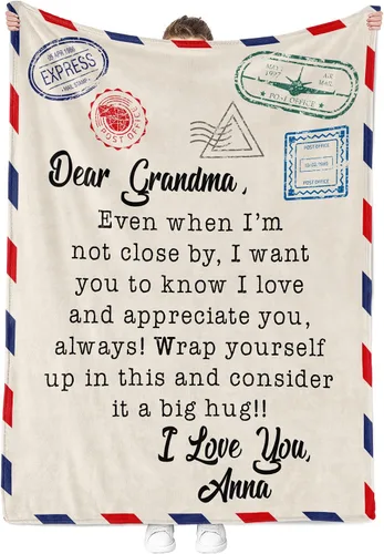 Miniatura 9 de Personalized Grandma Blanket, Gifts for Grandmother from Grand Kids, Name Blankets for Mimi, Gigi, Nana (Grandma 01)