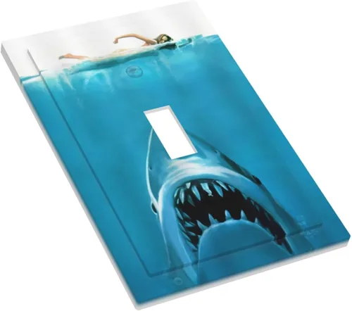 Miniatura 3 de Divertidas Cubiertas de Interruptor de Luz de Tiburón Azul del Océano Mujer Nadando 1 Gang Placa de Pared de Palanca Individual Cubierta Decorativa
