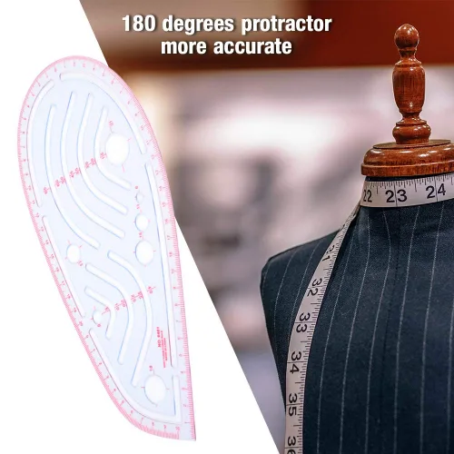Miniatura 2 de Regla de sisa Métrica Curva Francesa Regla de costura Manga Sisa Melocotón Traje Herramienta de modista Regla de Patchwork Regla de sastre