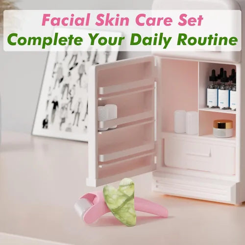 Miniatura 4 de Gua Sha y Rodillo de Hielo para Cara, Pequeños Regalos, Herramientas Faciales para Reducir la Hinchazón y el Enrojecimiento en la Rutina de Cuidado