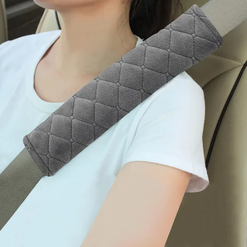 Miniatura 13 de Amooca Fundas Suaves para Cinturón de Seguridad del Automóvil Almohadillas de Hombro para Cinturón de Seguridad 2 PCS Ajuste Universal para Todos A