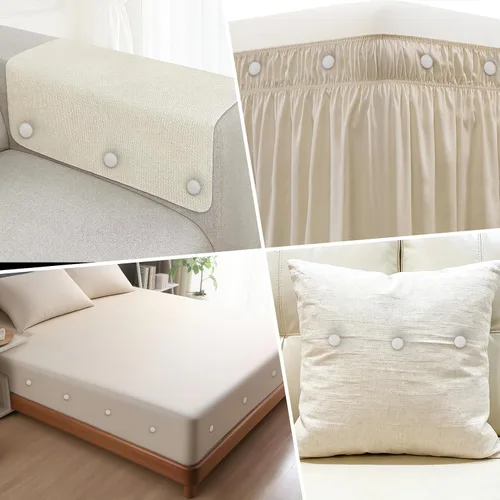 Miniatura 6 de Tachuelas de tapicería, alfileres de techo cubiertos de tela para sofá, fundas de muebles, fundas de sillón, fundas para reposabrazos, faldas