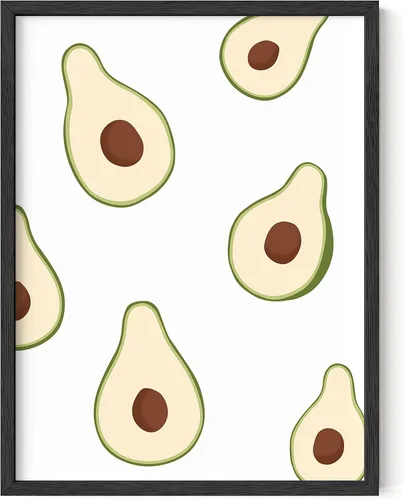 Miniatura 25 de HAUS AND HUES Fruit Art - Imagen de melocotón, decoración de pared de cocina, impresión de baño (marco beige, 24 x 36)
