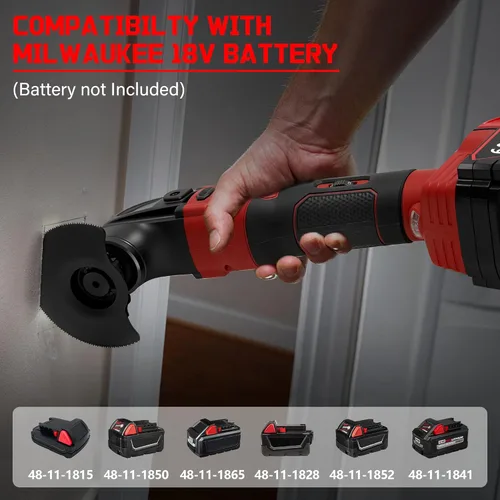 Miniatura 5 de Multiherramientas oscilantes para batería Milwaukee de 18 V, herramienta de molienda multiuso, ángulo de oscilación de 4°, 6 velocidades variables