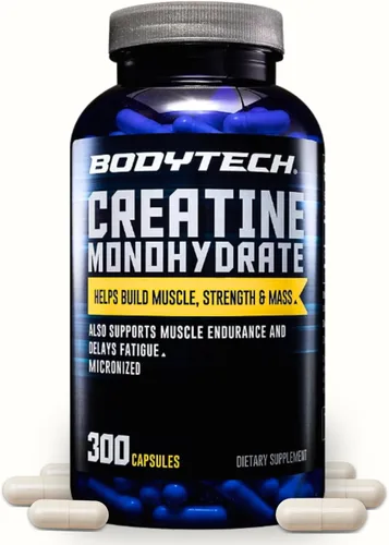 Miniatura 13 de BODYTECH Polvo de Monohidrato de Creatina 100% Puro - Micronizado para Máxima Absorción - Apoya la Fuerza Muscular y Potencia de Salida - Sin Sabor