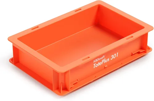 Miniatura 11 de KBDcraft Contenedor de almacenamiento apilable - Caja organizadora de plástico resistente y bandeja con paredes rectas, pequeños contenedores de Gris