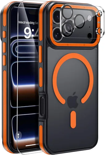 Miniatura 74 de Funda para iPhone 17 Pro Max con protector de lente de cámara [protección de grado militar de 10 pies] compatible con MagSafe a prueba de golpes