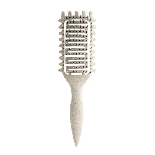 Miniatura 20 de Curl Defining Brush for Curly Hair, Vented Detangling Hair Brush for Wet and Dry Styling, Curved Brush for Shaping and Smoothing Curl Clumps, Beige