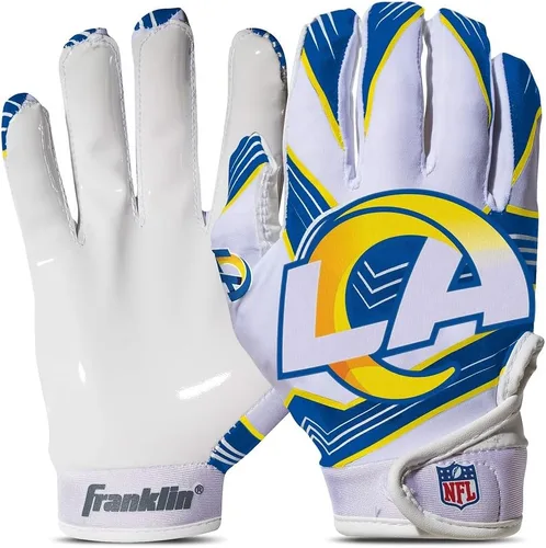 Miniatura 13 de Franklin Sports - Guantes de receptor de fútbol americano juvenil de la NFL, par de guantes de fútbol para niños con logotipos de equipos de la NFL