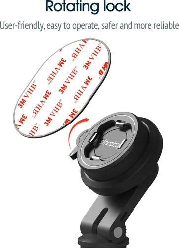 Miniatura 5 de Soporte de teléfono para motocicleta, soporte para teléfono celular con módulo amortiguador de vibraciones, soporte de manillar de bicicleta frontal