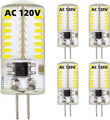 ZHENMING Bombilla LED G4 de 110 V - 130 V, 120 V, regulable, 3 W (equivalente a halógeno de 20 W, 30 W), lámpara blanca fría de 6000 K (no se puede