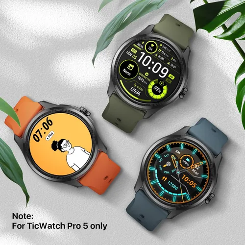 Miniatura 6 de Ticwatch Pro 5 - Correa de repuesto para reloj inteligente, 0.945 in de ancho, correa de reloj de silicona de liberación rápida, solo para reloj Pro