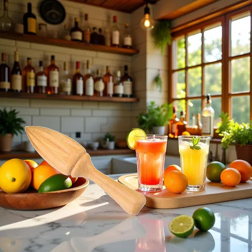 Miniatura 2 de Exprimidor de cítricos de madera, escariador manual de naranja limón con agarre ergonómico, herramienta exprimidora de frutas duradera
