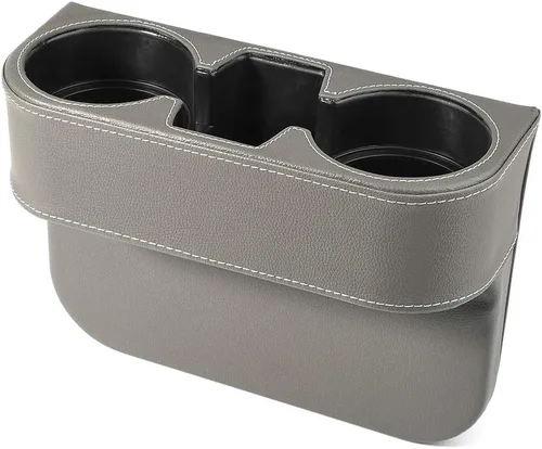 Miniatura 6 de BEIGE Organizador Multifuncional de Portavasos para Automóvil Organizador de Asiento de Automóvil Rellenador de Espacios Almacenamiento de Botellas