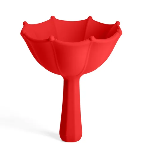 Miniatura 2 de Embudo plegable pequeño, tipo hongo, silicona de grado alimenticio, vino tinto, jugo, leche, bebidas, regalo de cocina de Año Nuevo (rojo navideño)