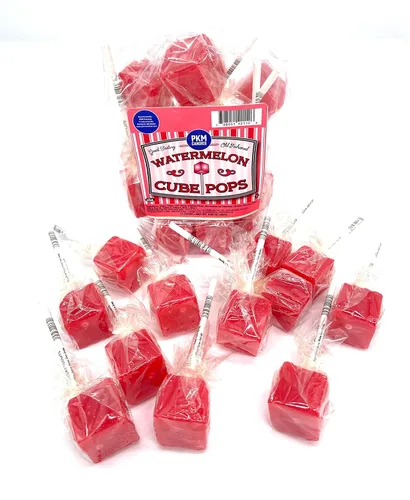 Miniatura 14 de PKM Candies - Paquete de 12 chupones cuadrados cuadrados de moda antigua: paquete de ventosas con sabor envuelto individualmente por Espeez - Party