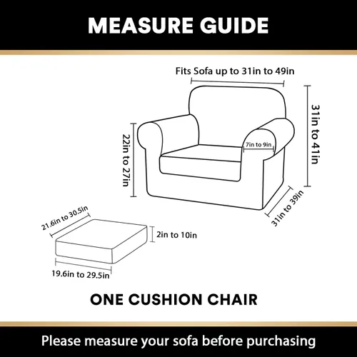 Miniatura 2 de PrinceDeco Funda elástica de terciopelo para sofá de 2 piezas, funda para silla, lavable, protector de muebles suave con parte inferior elástica