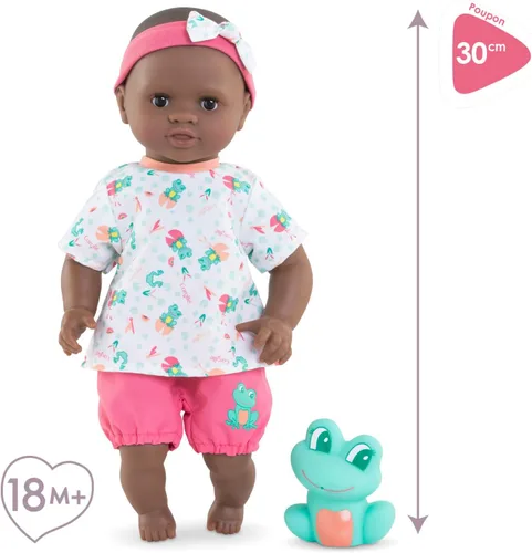 Miniatura 3 de Corolle Mon Premier Poupon Bath Baby Alyzee - Muñeca de baño con animales de baño, ojos dormidos, fragancia de vainilla, vestidos extraíbles, 11.8
