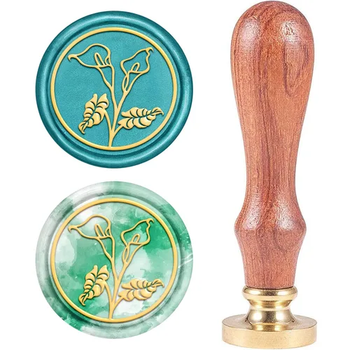 Miniatura 11 de CRASPIRE Sello de cera de conejo, sello de conejo, luna, rosa, sello de cobre, 1.181 in, cabeza de latón extraíble retro con mango de madera