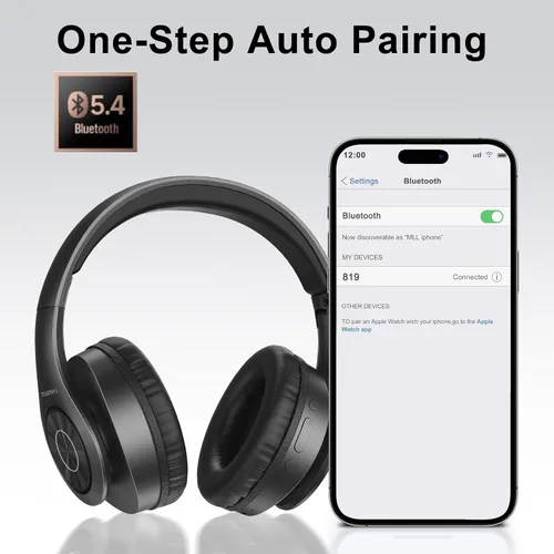 Miniatura 3 de TUINYO Audífonos Bluetooth negros