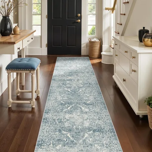 Miniatura 68 de Alfombra de área de entrada de 2 x 3 pies lavable - Alfombra de entrada pequeña neutra, alfombra de cocina, alfombra de pasillo vintage suave