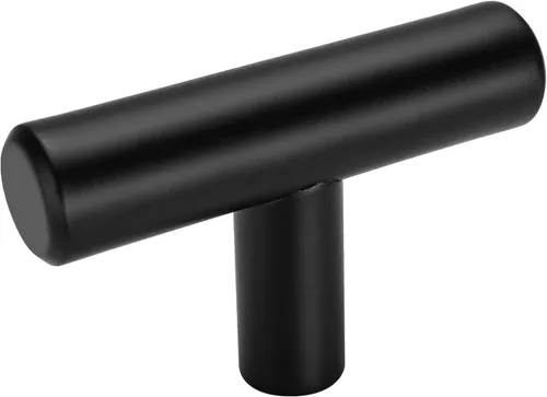 goldenwarm Paquete de 5 pomos negros para gabinete, pomos de barra en T y tiradores de cajón para herrajes de armario, muebles de dormitorio,