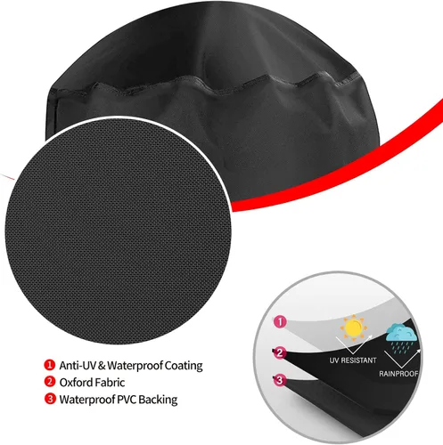Miniatura 3 de Funda para parrilla, cubierta de parrilla de gas de 22 pulgadas, impermeable, resistente a la intemperie, resistente a los rayos UV y a