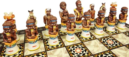 Miniatura 3 de Aborígenes australianos tribales hombres de ajedrez conjunto aborigen NO Junta - NO Board