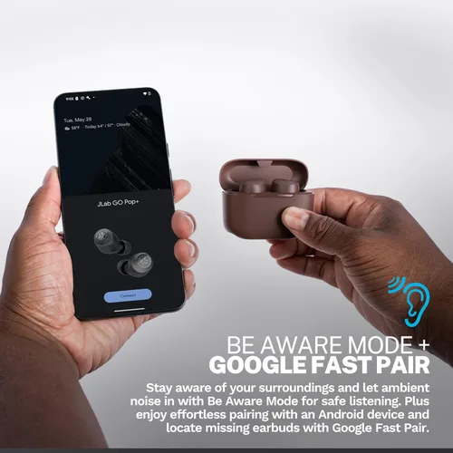 Miniatura 21 de JLab Go Air Pop+ Auriculares Verdaderamente Inalámbricos, Auriculares Intraaurales, Auriculares Bluetooth, 35H de Tiempo de Reproducción, Menta
