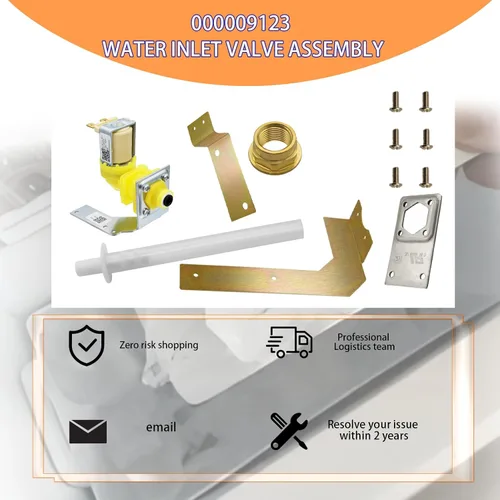 Miniatura 6 de 000009123 000008483 33129026 IH9123 Máquina de hielo Ensamblaje de válvula de entrada de agua (OEM)120V 60Hz 5W para piezas de máquina de hielo