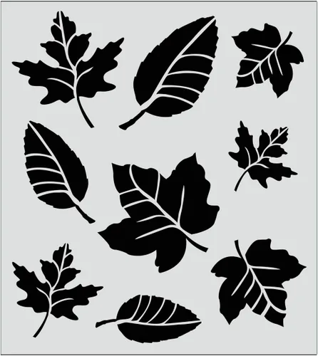 Miniatura 2 de FolkArt Stencil grande para pintura, 30731 Variedad de hojas.