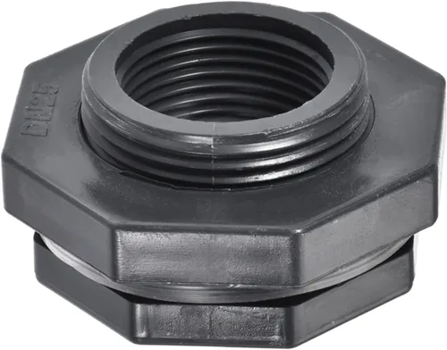 Miniatura 9 de M METERXITY Paquete de 2 accesorios de mamparo de PVC – Conector de tanque de agua de doble rosca, con junta de silicona, para acuarios