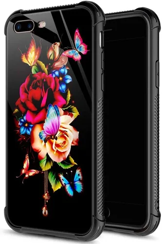 Miniatura 29 de ZHEGAILIAN Funda para iPhone 7/8 Plus, protección de grado militar, esquinas a prueba de golpes, funda antiarañazos para iPhone 7/8 Plus, girasol