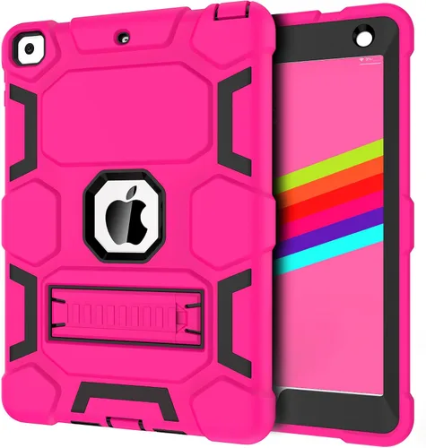 Miniatura 27 de CCMAO Funda para iPad de 6ª/5ª generación (9.7 pulgadas, 2018/2017), iPad Air de 2ª generación (2014) con soporte, funda protectora híbrida a prueba