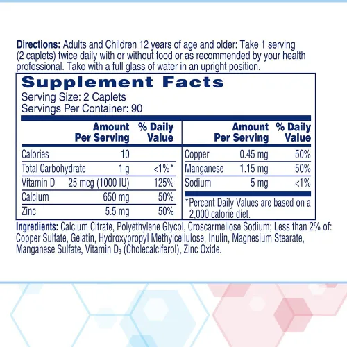 Miniatura 6 de Citracal Suplemento de calcio Maximum Plus - Citrato de calcio con vitamina D3, zinc y minerales esenciales para apoyo a la salud ósea, a partir