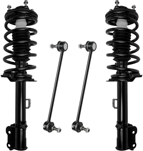 Miniatura 26 de Detroit Axle - Puntales delanteros con resorte helicoidal + enlaces de extremo de barras estabilizadoras de repuesto para Ford Flex Lincoln MKT