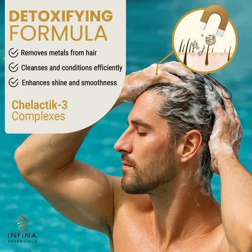Miniatura 3 de Champú y acondicionador de agua dura - Limpiador quelante 2 en 1 para eliminación de acumulaciones, cabello suave y brillante - Con complejo