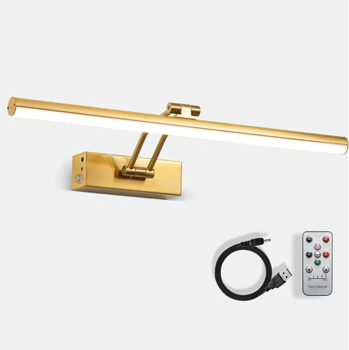 Miniatura 9 de Luz para Cuadros, Luz para Cuadros de 16" con Batería AA, Luz para Marco de Cuadros de Metal Completo, Luces Inalámbricas para Cuadros con Control