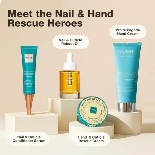 Miniatura 7 de Onsen - Tratamiento en crema de uñas y cutículas con aceite de tsubaki japonés, jojoba y lavanda, manteca de karité, fortalece las uñas, suaviza