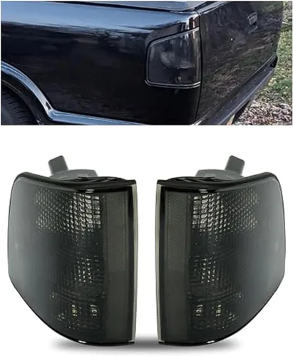 Luces traseras HECASA sin bombillas compatibles con Chevrolet S10 1994-2004 1996-2000 Isuzu Hombre 1994-2004 GMC Sonoma Reemplazo para 5978196 Lente