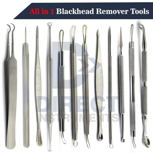 Kit de removedor de puntos negros, pinzas para tratamiento de espinillas, espinillas para acné, herramientas de eliminación de poros de manchas de