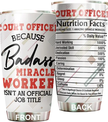 Miracle Worker - Vaso de acero inoxidable de 20 onzas, regalos divertidos a granel para oficina, mujeres, hombres, amigos de trabajo, compañeros de