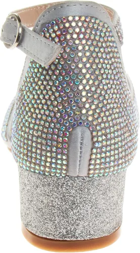 Miniatura 3 de Badgley Mischka Girls Dress Shoes - Kids Rhinestone Party High Heel Pumps Slip-On Block Closed Toe with Ankle Buckle (Little KidBig Kid)