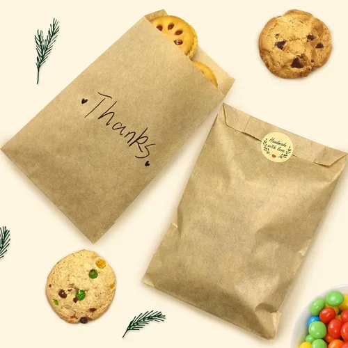 Miniatura 3 de Bolsas de papel encerado, bolsas de glassine de 4 x 6 pulgadas, 100 piezas fundas de papel marrón para galletas y golosinas